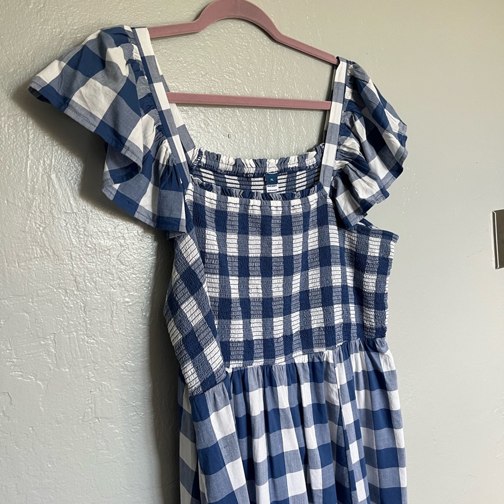 Blue and White Gingham dress